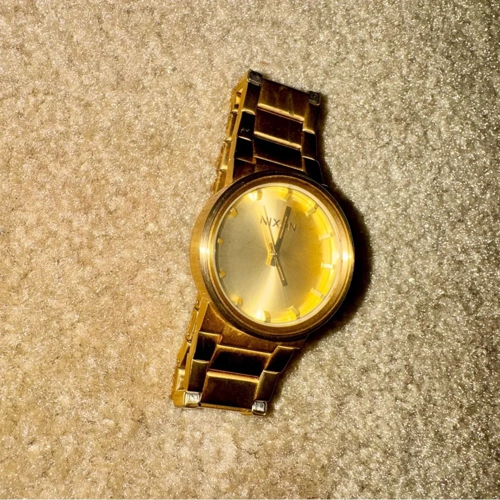 Nixon Cannon Gold Tone Stainless Steel 